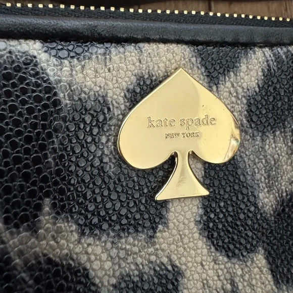 Kate Spade Leopard Wristlet Animal Print Y2K Glam Small Zip Pouch Bag - Picture 3 of 9